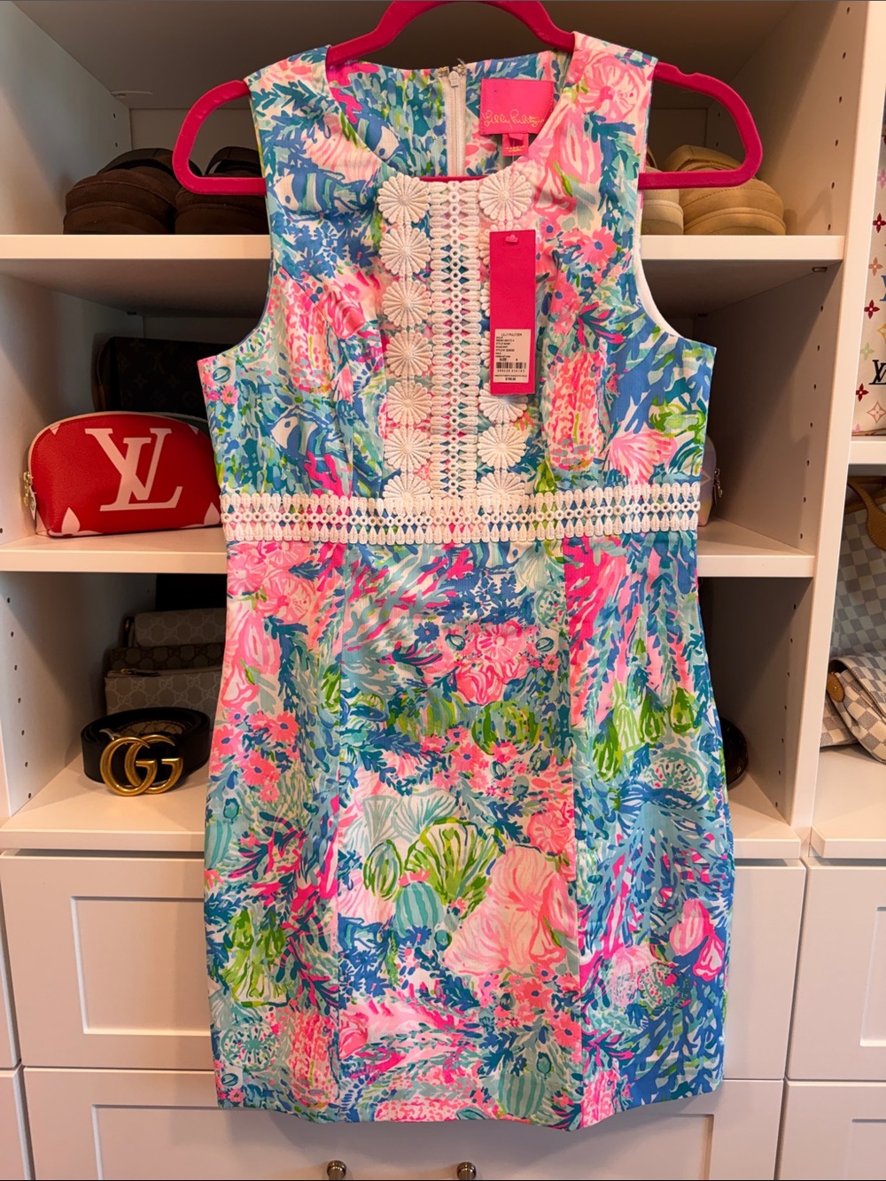 Lilly Pulitzer Railee Shift Dress Multi Fished My Wish 4 NWT